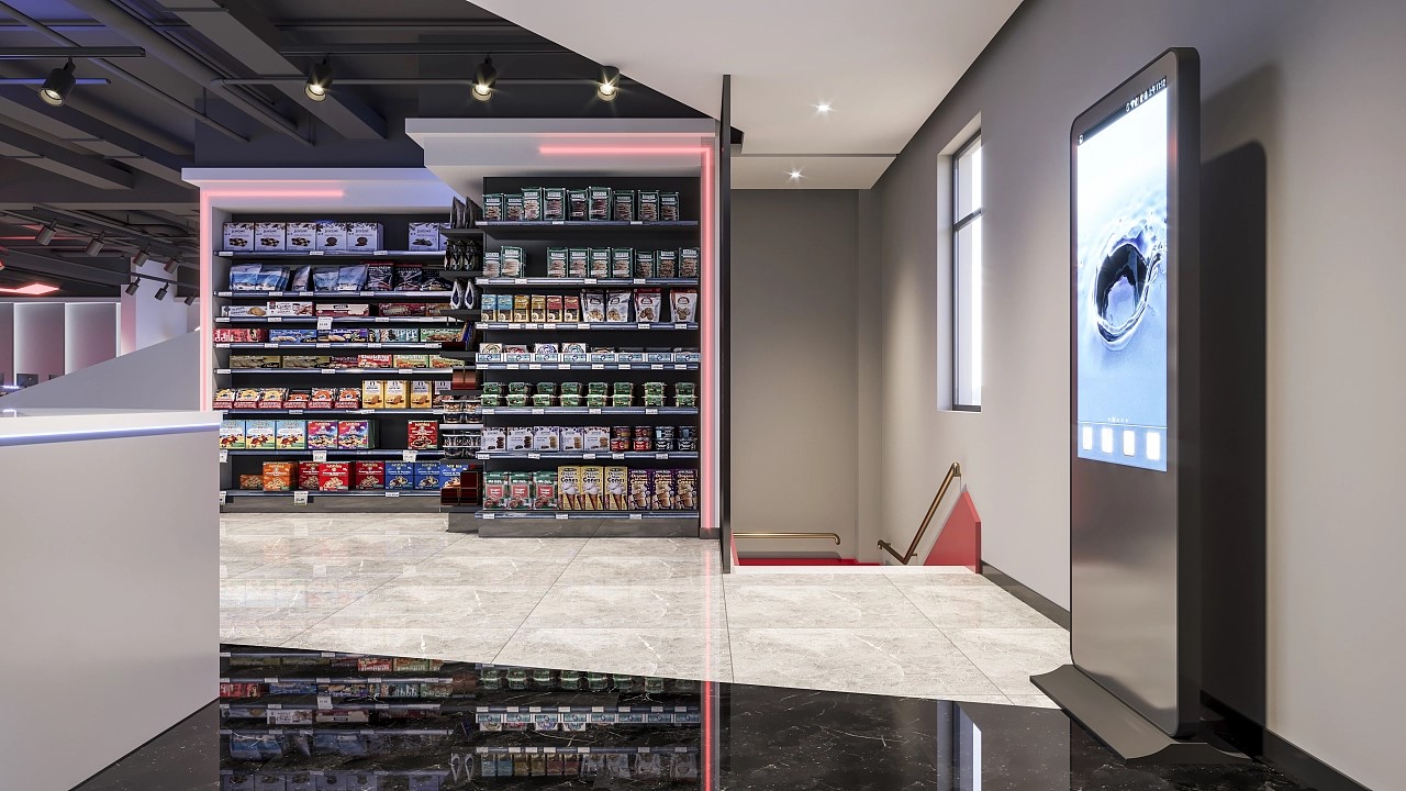 簡約風(fēng)格網(wǎng)吧裝修效果圖